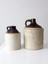 antique stoneware crock jugs set of 2
