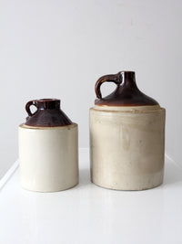 antique stoneware crock jugs set of 2