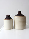 antique stoneware crock jugs set of 2