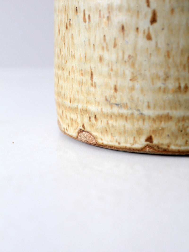 pair of vintage studio pottery jars