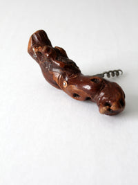 vintage burlwood corkscrew