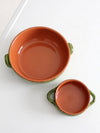 vintage Italian terracotta serving bowls pair