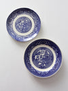 vintage Royal China Ohio blue willow plate pair