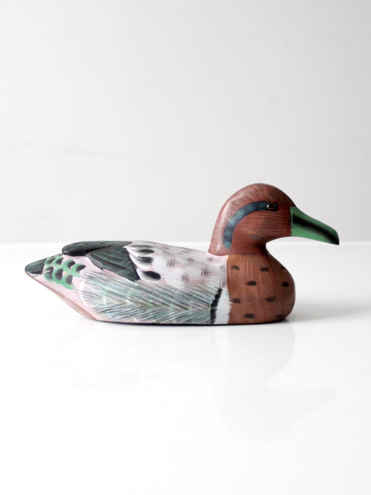vintage hand-carved wooden duck