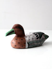 vintage hand-carved wooden duck