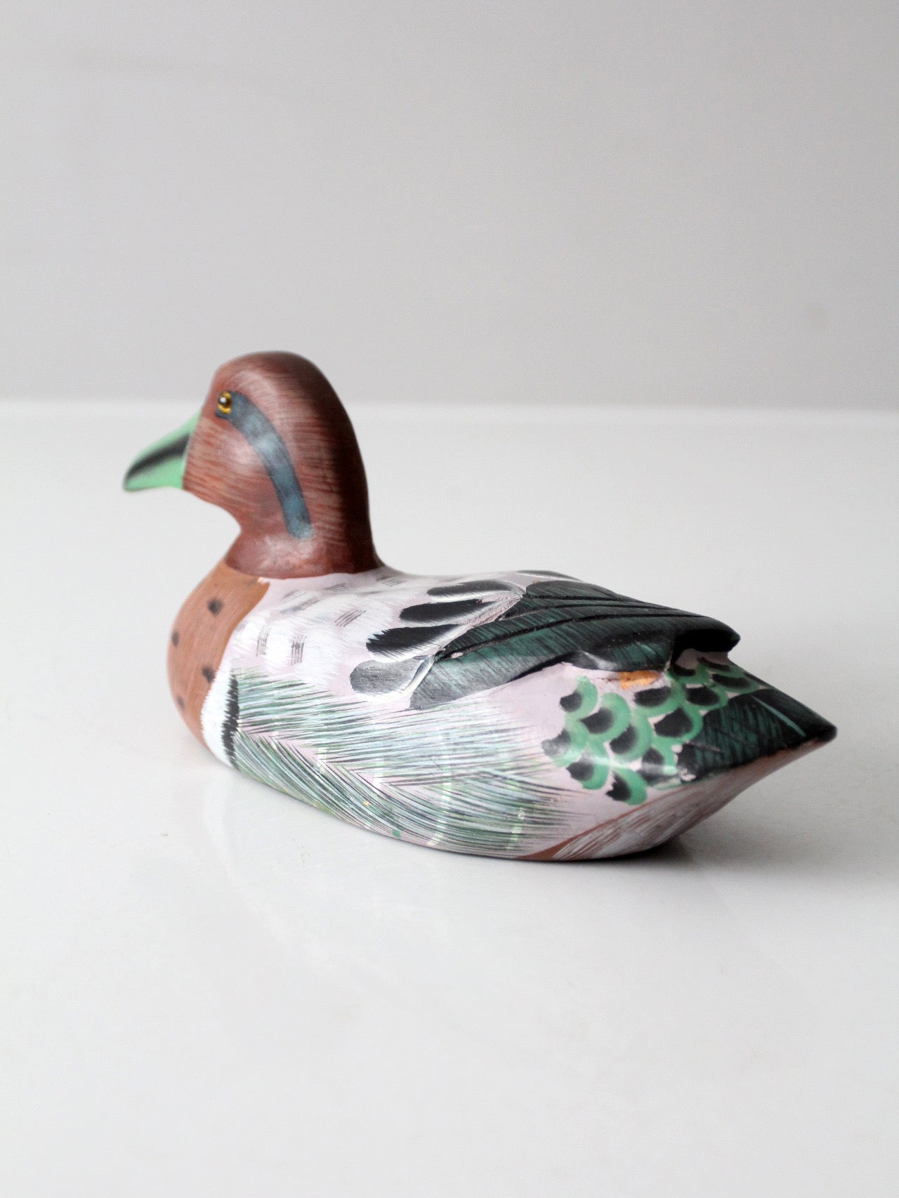 vintage hand-carved wooden duck