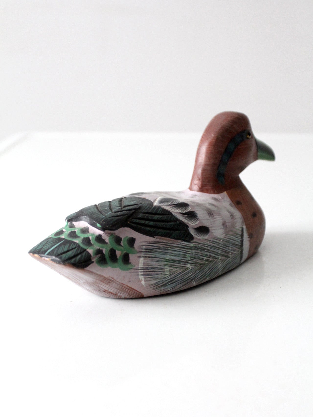 vintage hand-carved wooden duck