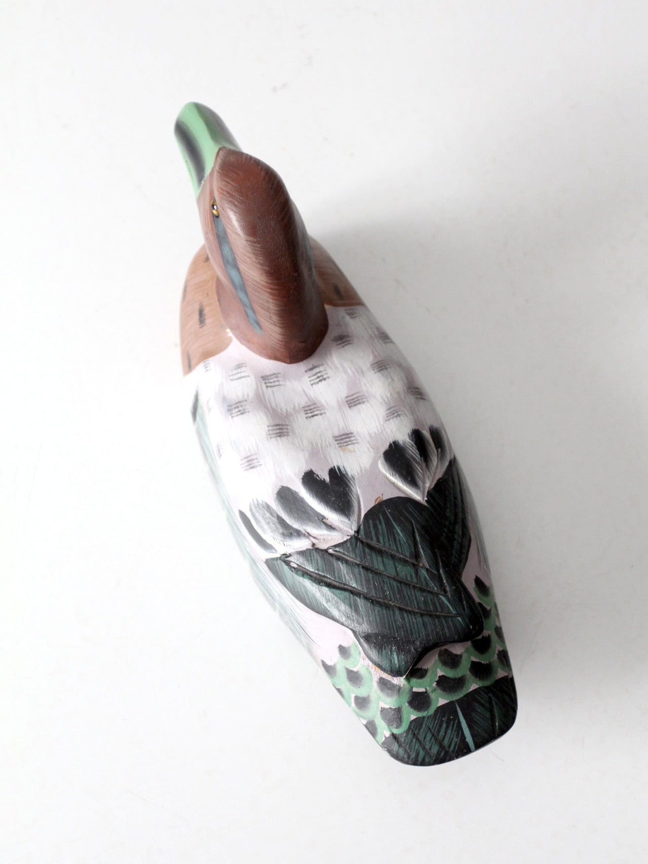vintage hand-carved wooden duck