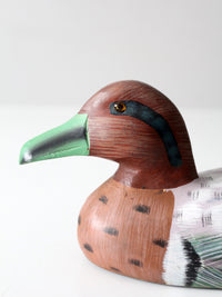 vintage hand-carved wooden duck