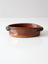 vintage studio pottery oval bowl