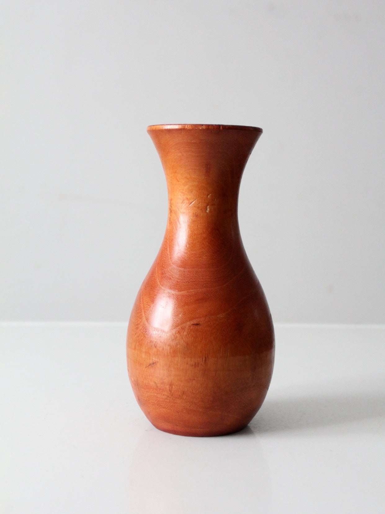 vintage turned wood vase
