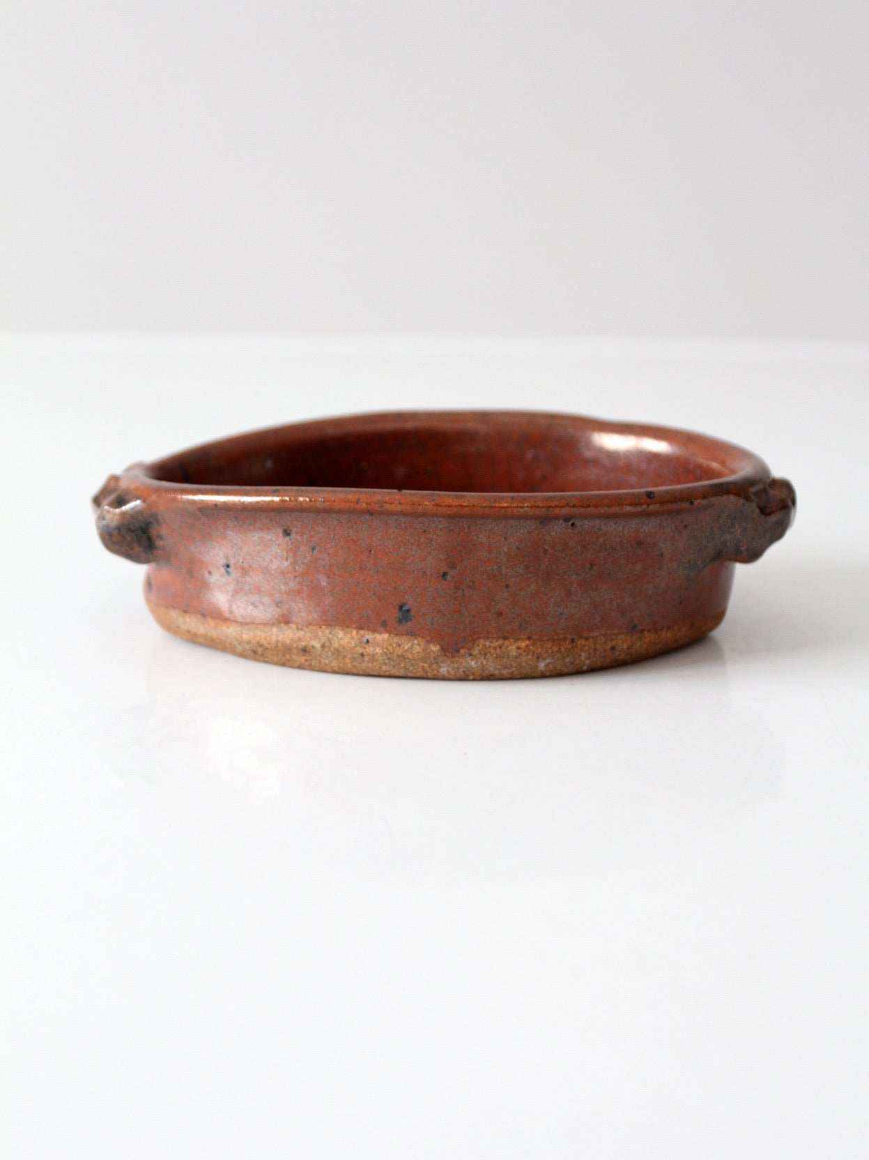 vintage studio pottery oval bowl