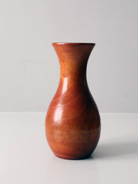 vintage turned wood vase