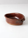 vintage studio pottery oval bowl