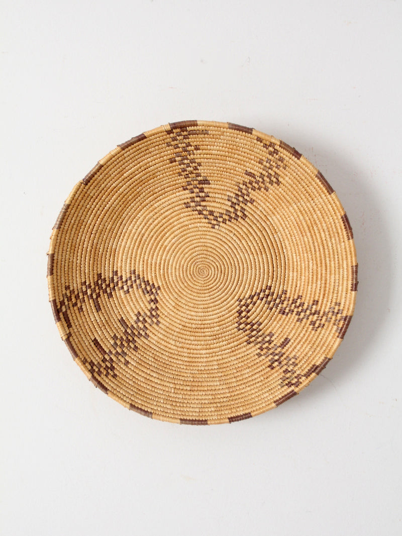 vintage woven basket bowl