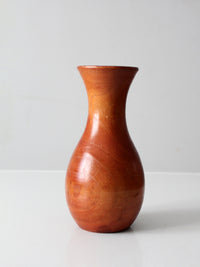 vintage turned wood vase