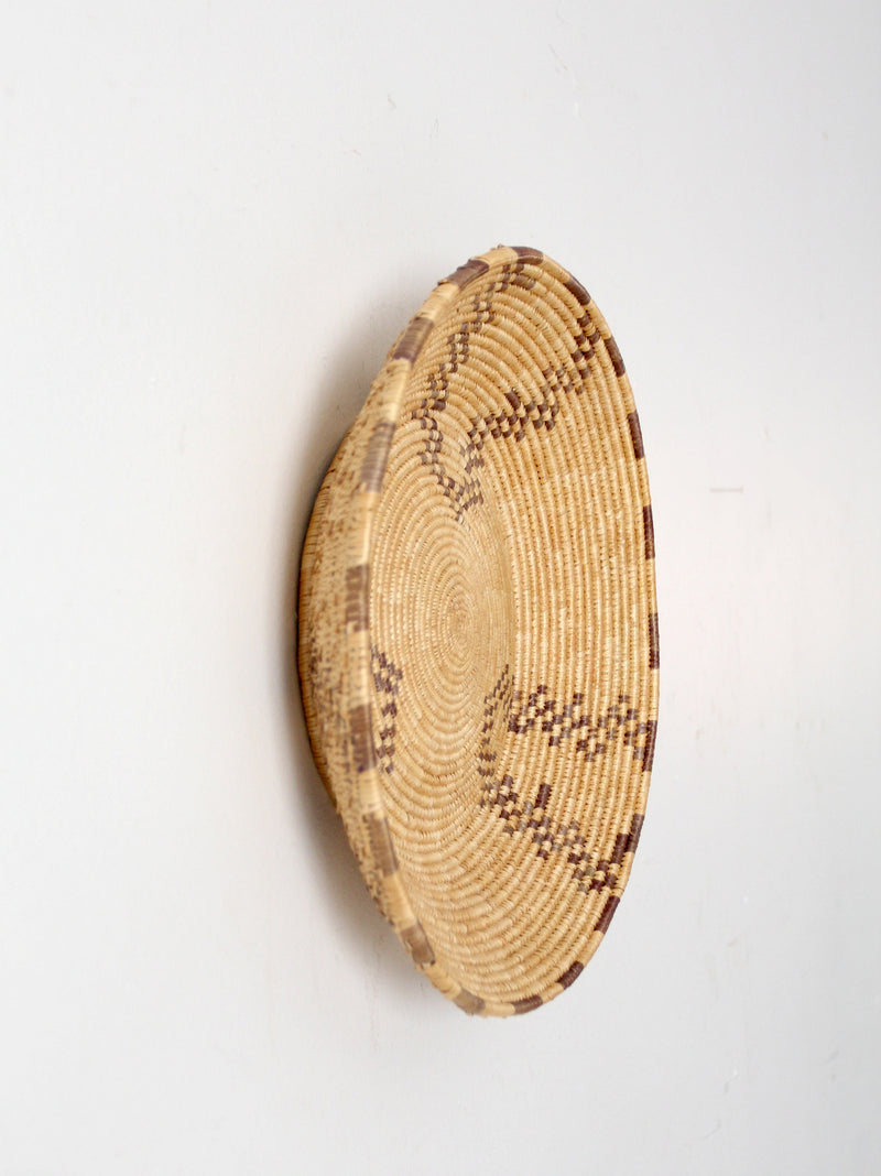 vintage woven basket bowl