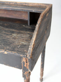 antique primitive painted wood writing desk with cubbies