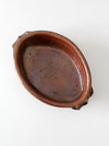vintage studio pottery oval bowl
