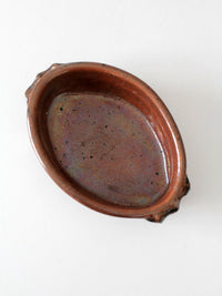 vintage studio pottery oval bowl