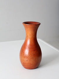 vintage turned wood vase