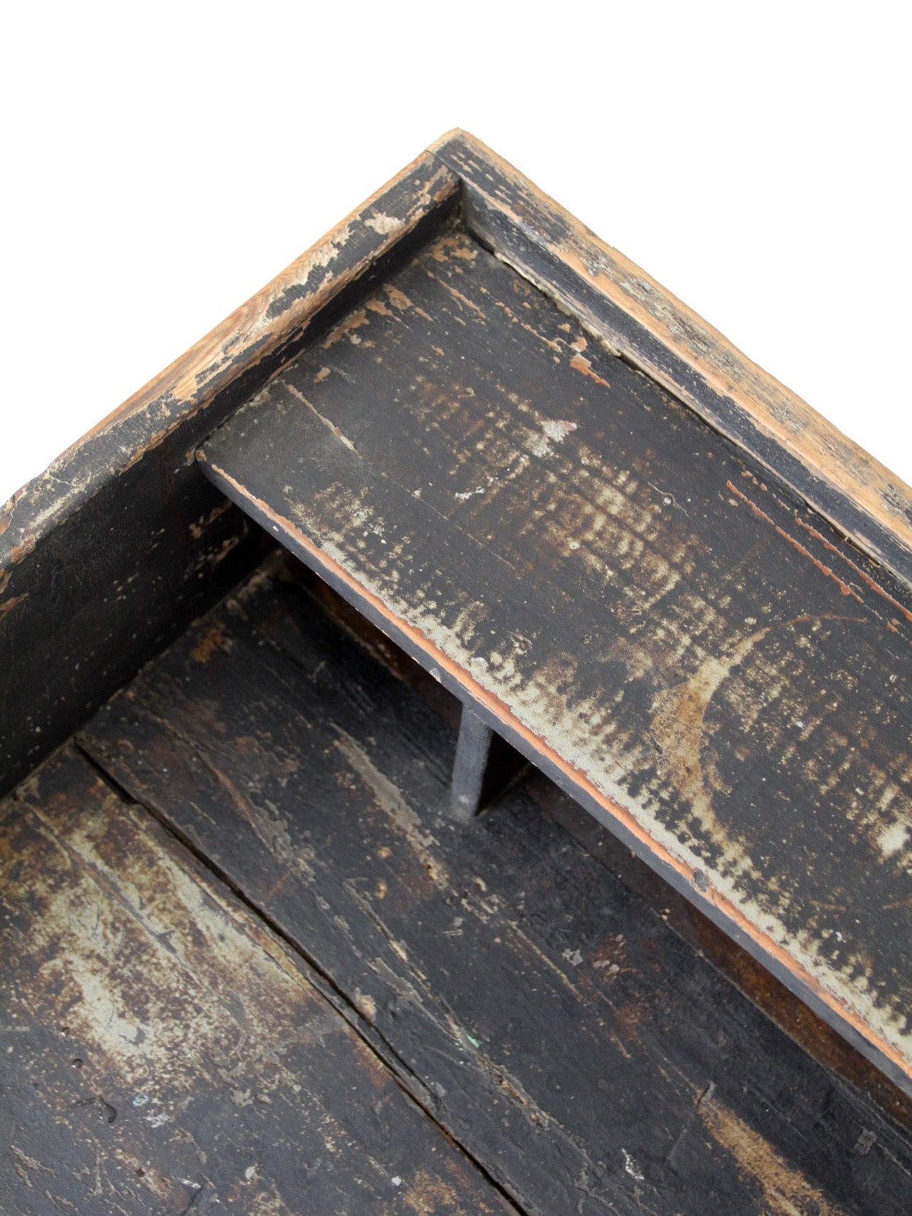 antique primitive painted wood writing desk with cubbies