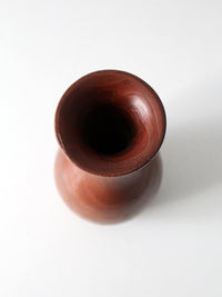 vintage turned wood vase