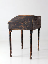 antique primitive painted wood writing desk with cubbies