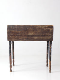 antique primitive painted wood writing desk with cubbies