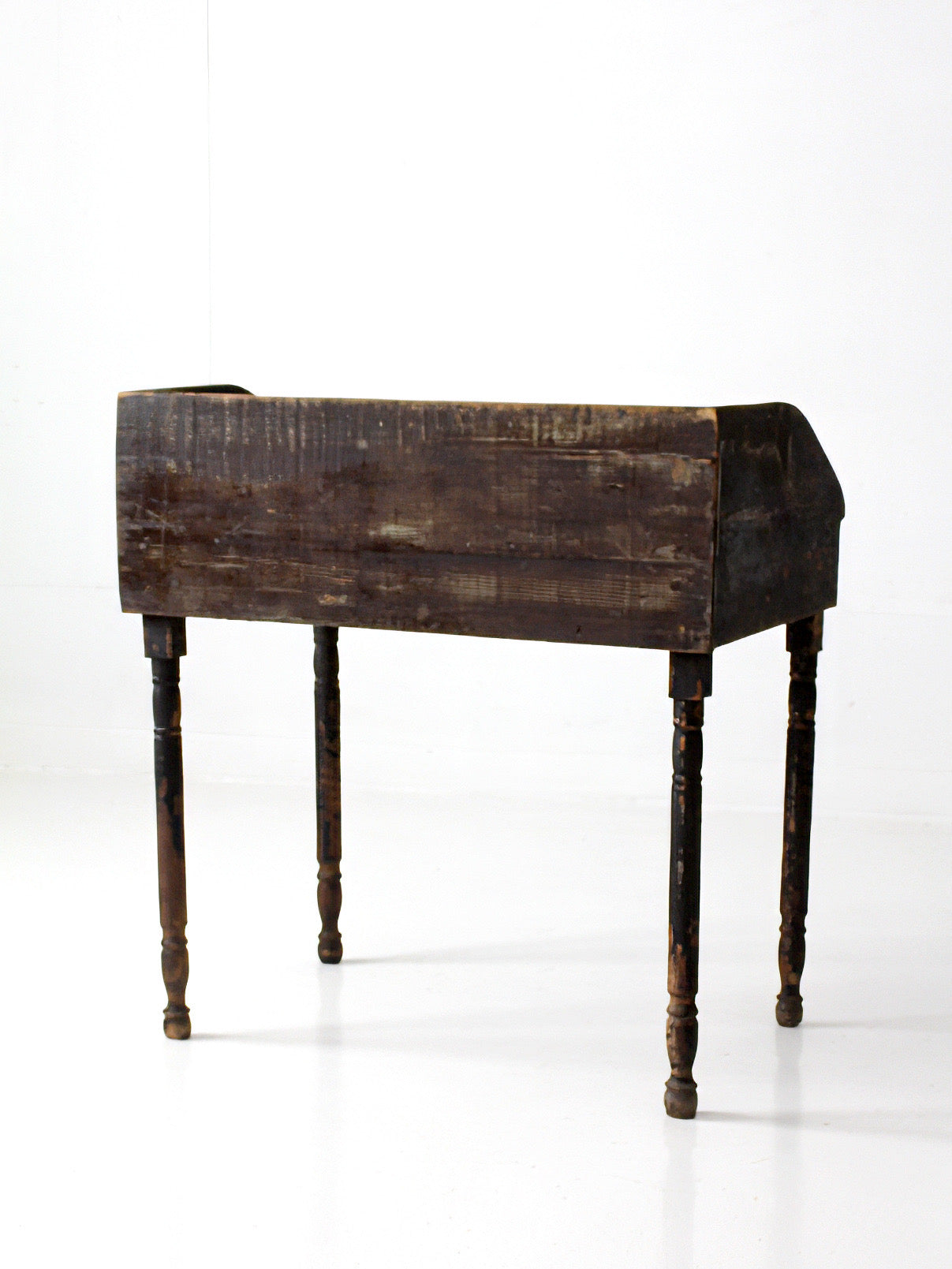antique primitive painted wood writing desk with cubbies