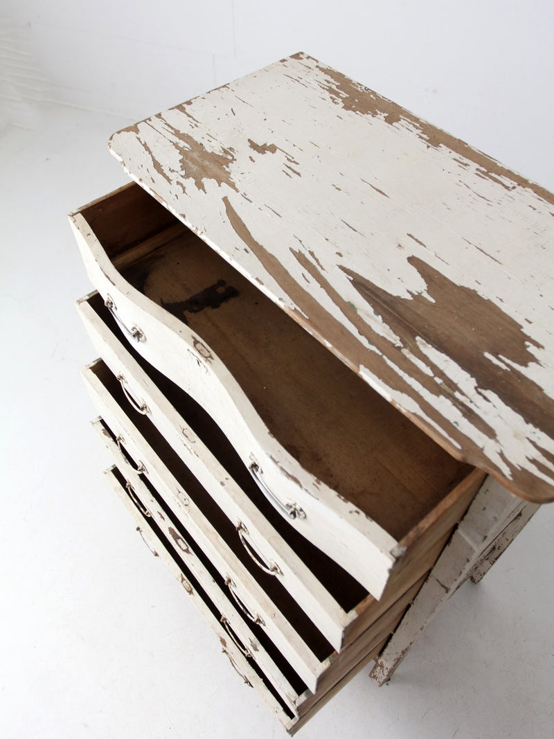 antique white highboy dresser