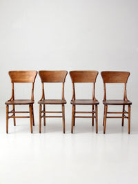 set of four antique Crocker bentwood dining chairs