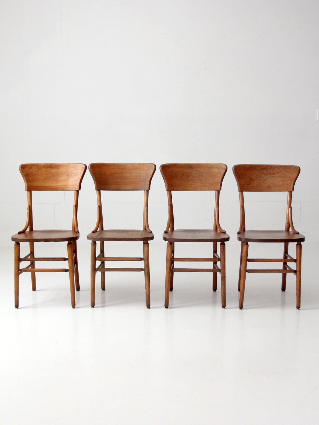 set of four antique Crocker bentwood dining chairs