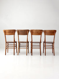set of four antique Crocker bentwood dining chairs