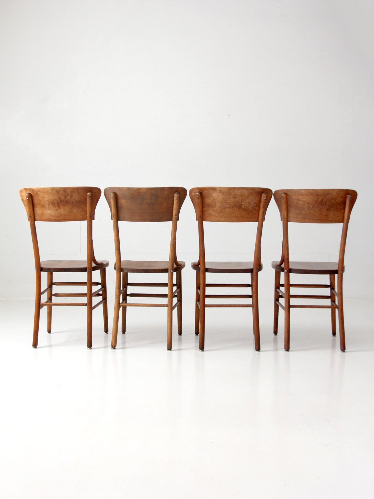 set of four antique Crocker bentwood dining chairs