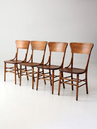 set of four antique Crocker bentwood dining chairs
