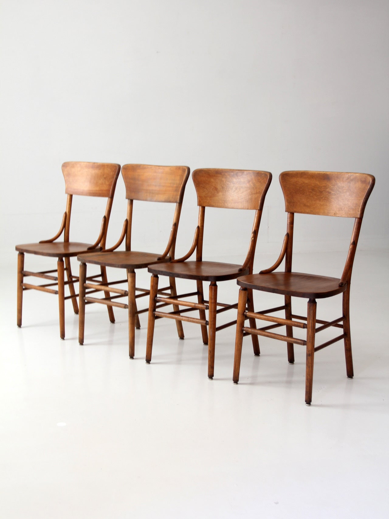 set of four antique Crocker bentwood dining chairs