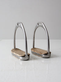 vintage English stirrups pair bookends