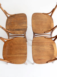 set of four antique Crocker bentwood dining chairs