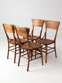 set of four antique Crocker bentwood dining chairs