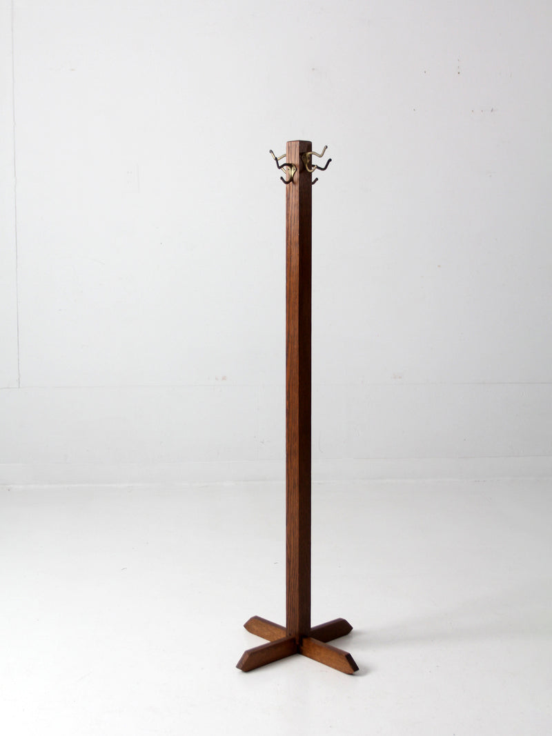 vintage wooden coat rack