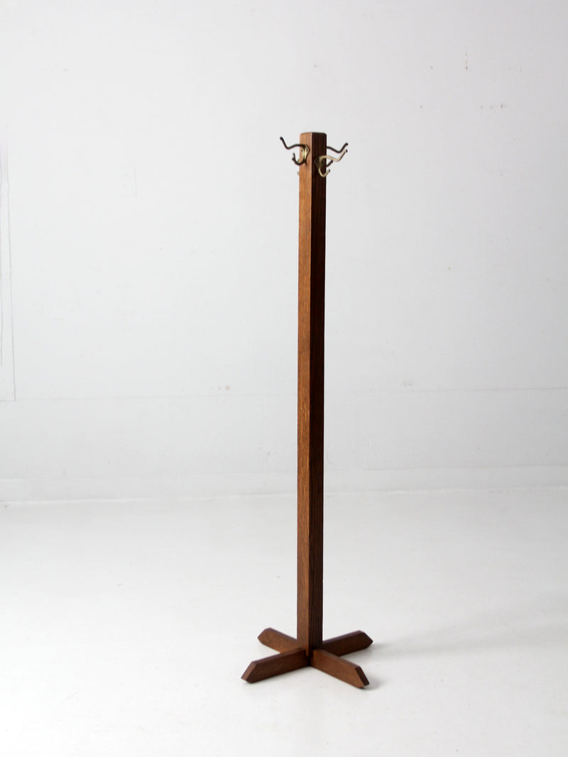 vintage wooden coat rack