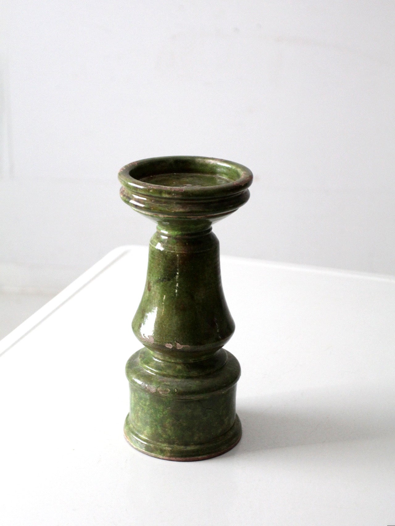 vintage studio pottery candle pedestal