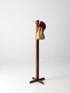 vintage wooden coat rack