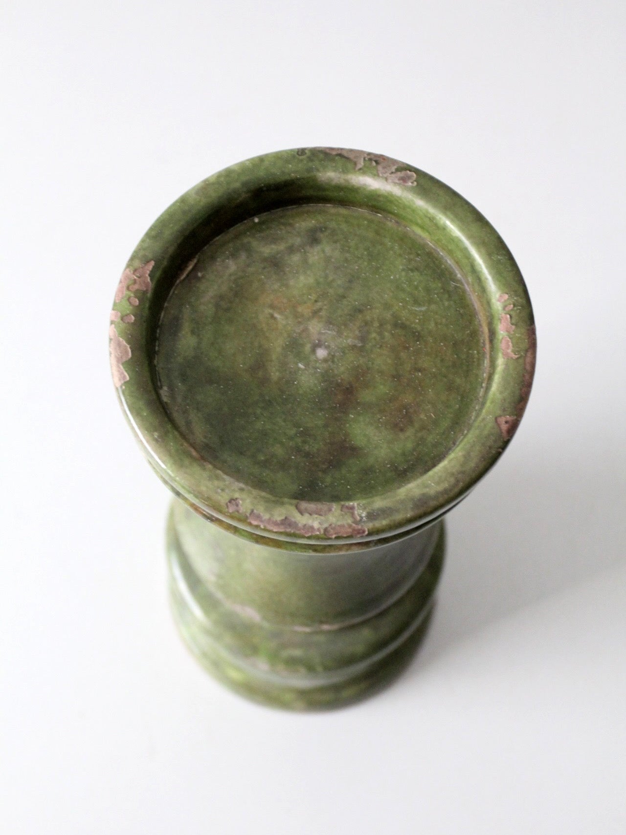 vintage studio pottery candle pedestal