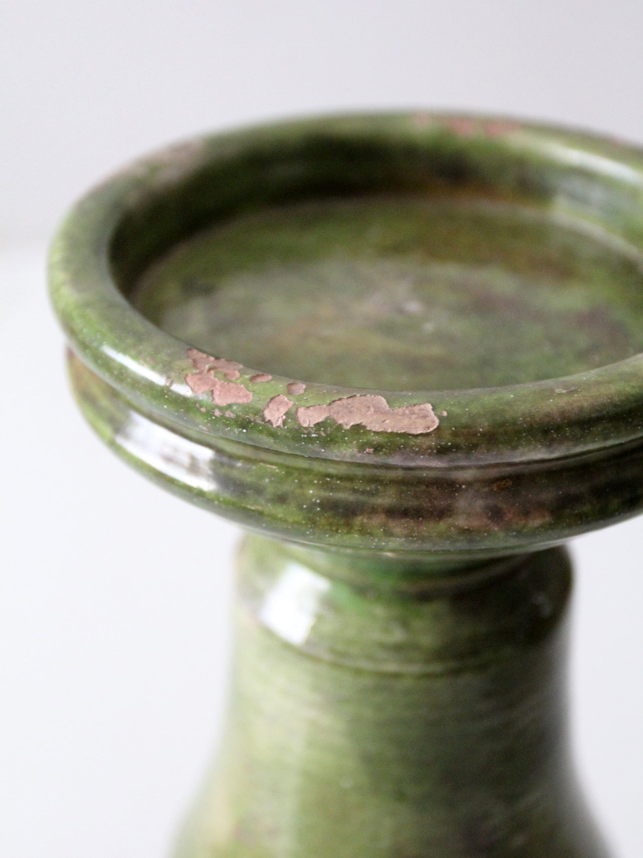 vintage studio pottery candle pedestal