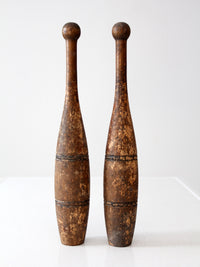 antique Indian clubs pair, circa 1900