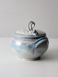 vintage studio pottery bowl with lid