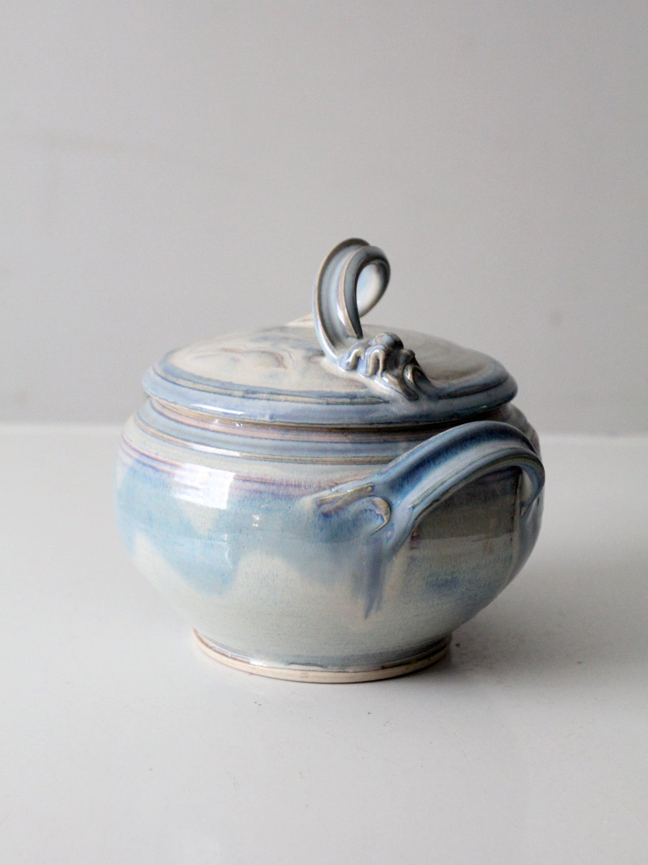 vintage studio pottery bowl with lid