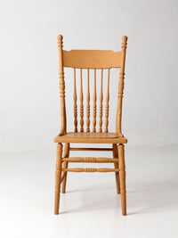 antique painted pressback spindle chair